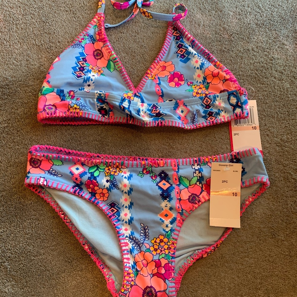 NWT girls two piece swimsuit